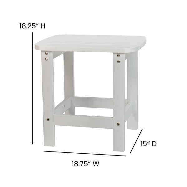 Set of 4 Poly Resin Adirondack Rocking Chairs with 1 Side Table