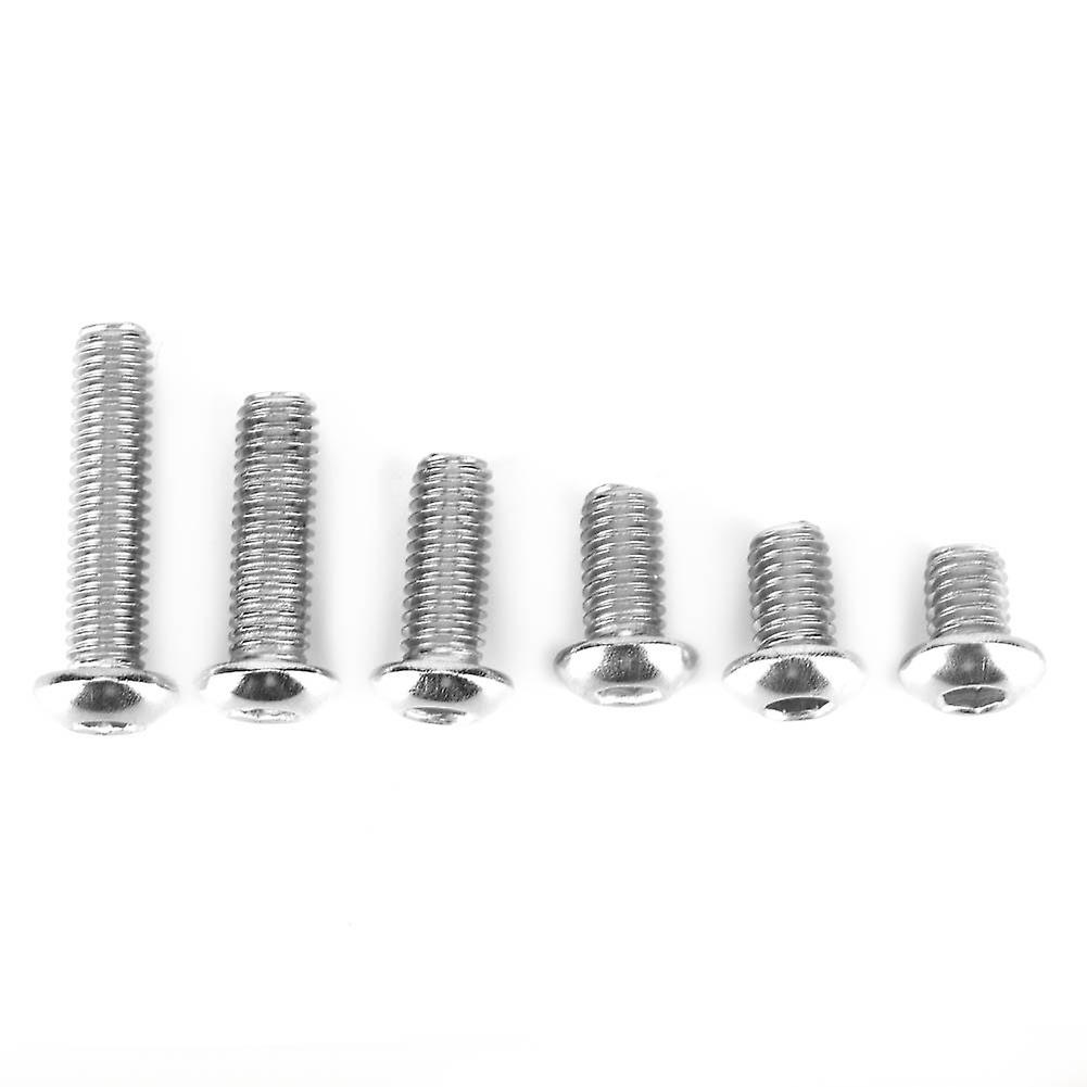 60 Pack M6 Hex Socket  Screws Stainless Steel Hex Pan Head Screw Nut Standard Thread Screws Assortment Kit