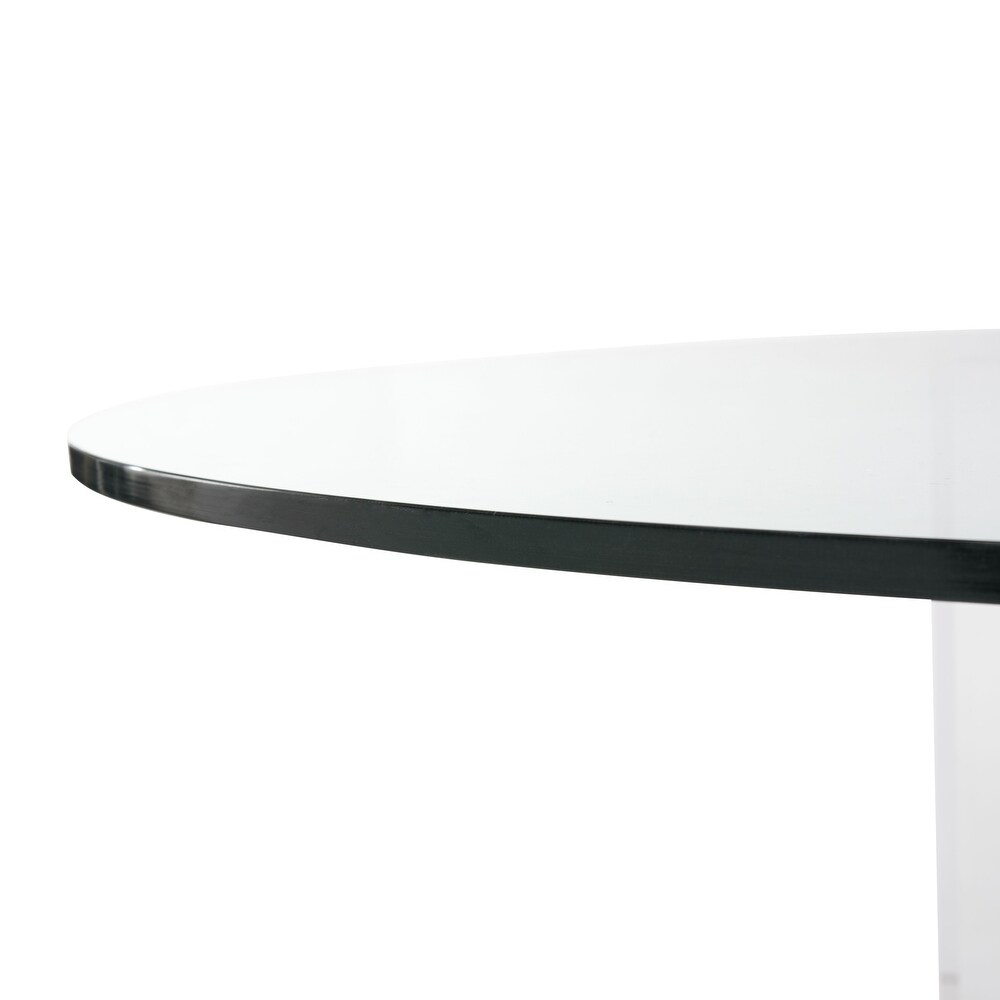 SAFAVIEH Couture Xevera Round Acrylic Dining Table   42\