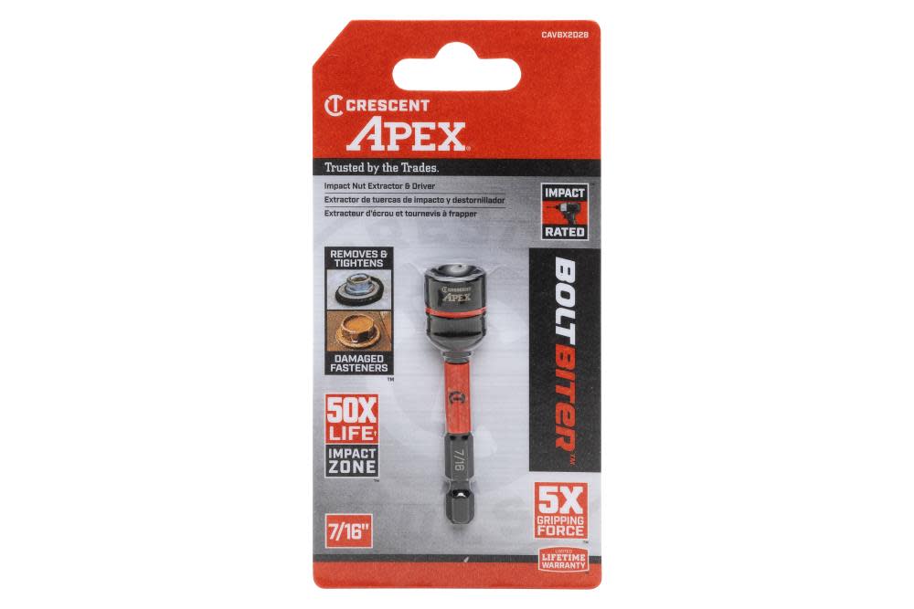 CRESCENT APEX Bolt Biter Impact Nut Extractor and Driver 7/16