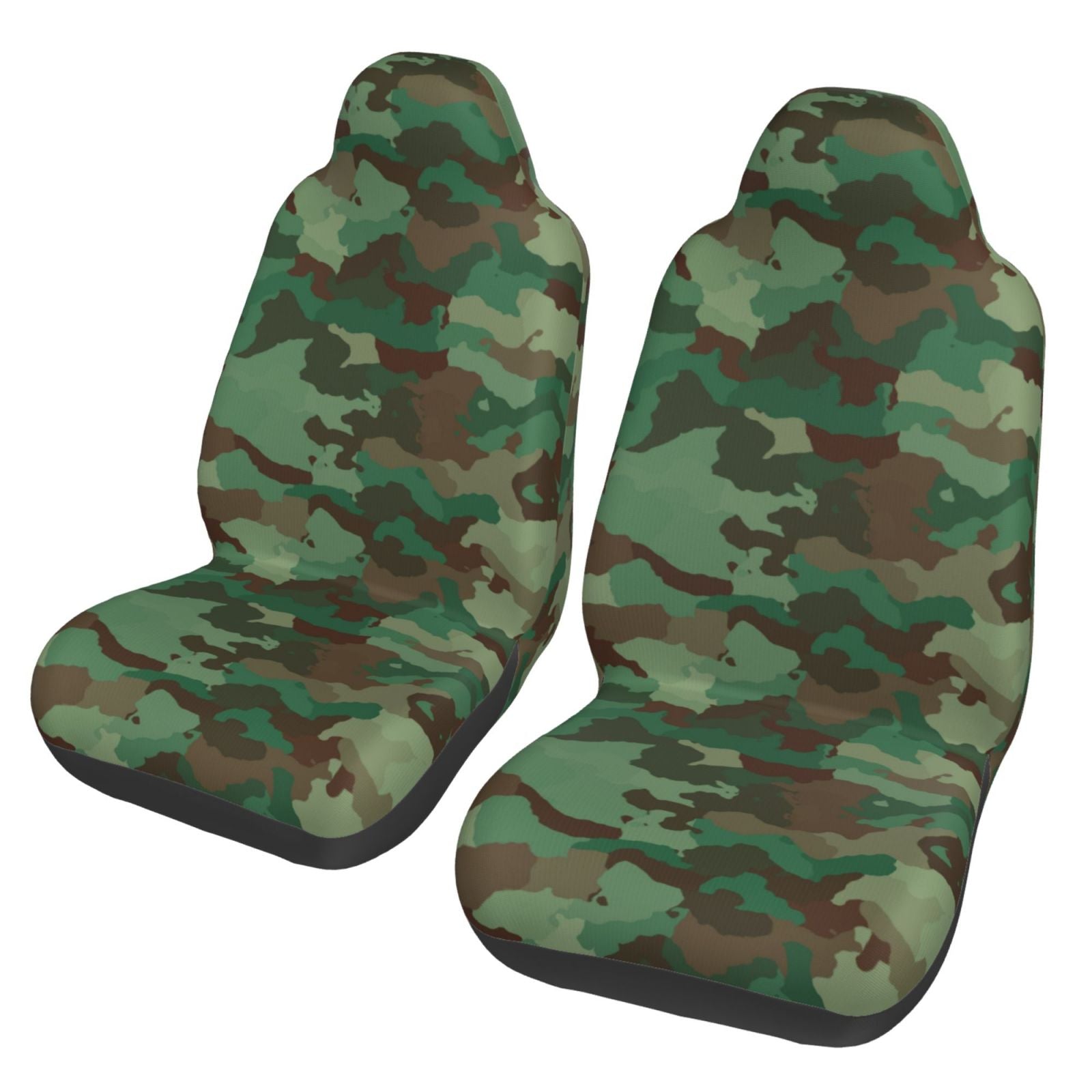 TEQUAN Front Seat Covers， Abstract Camouflage Texture Pattern 2 Piece Car Seat Cover Fit Most Car SUV Truck Van