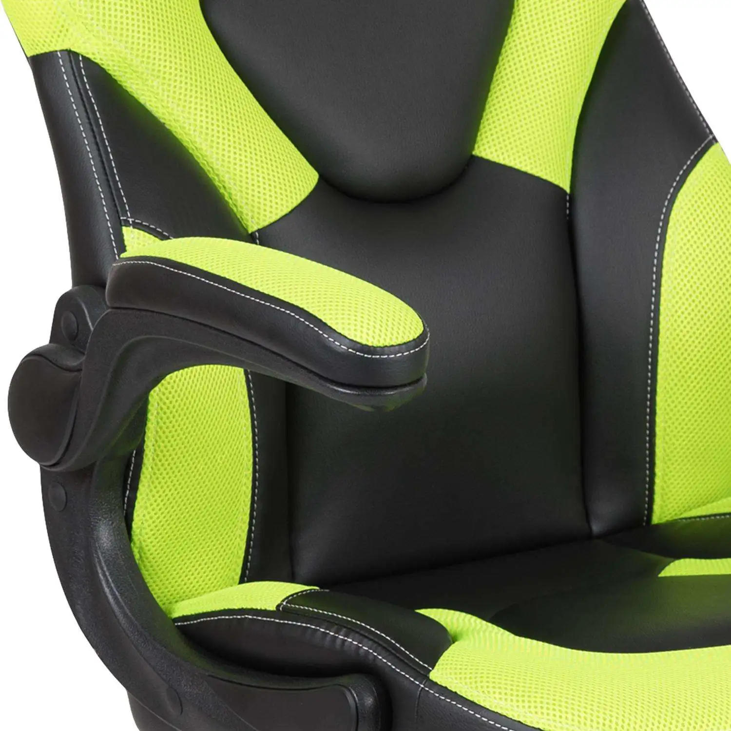 X10 Green Leather/Mesh Office Chair