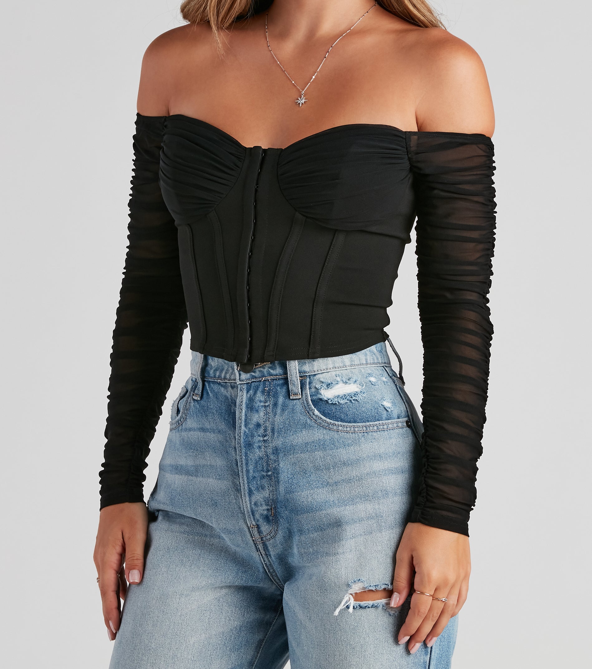 Ruched Moment Cropped Bustier