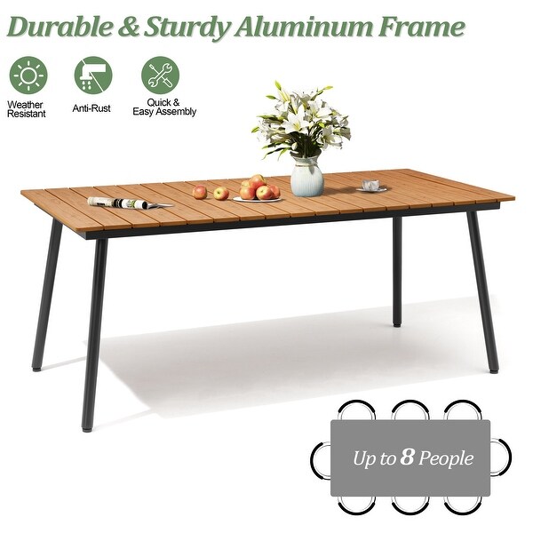 VredHom Outdoor Patio Aluminum Dining Table