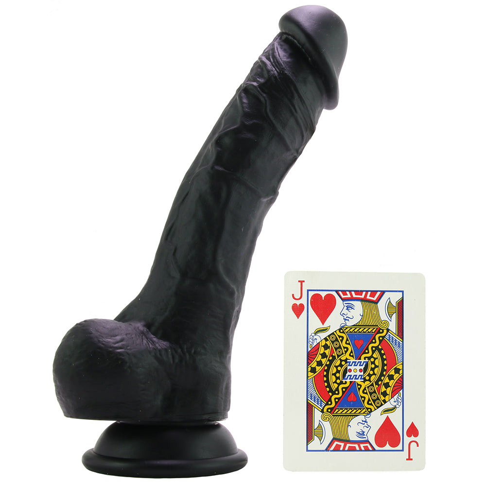 ColourSoft 8 Inch Silicone Dildo in Black