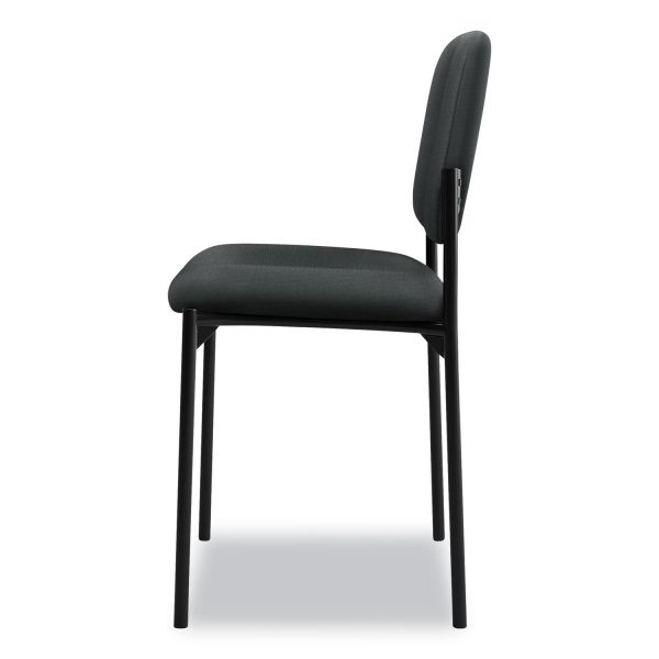 HON VL606 Stacking Guest Chair without Arms， Fabric Upholstery， 21.25