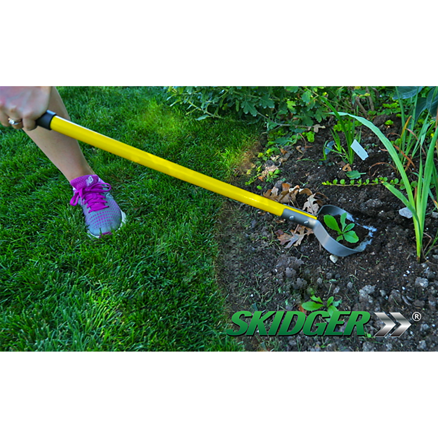 Skidger Xtreme 60 in. Steel Weeder Fiberglass Handle