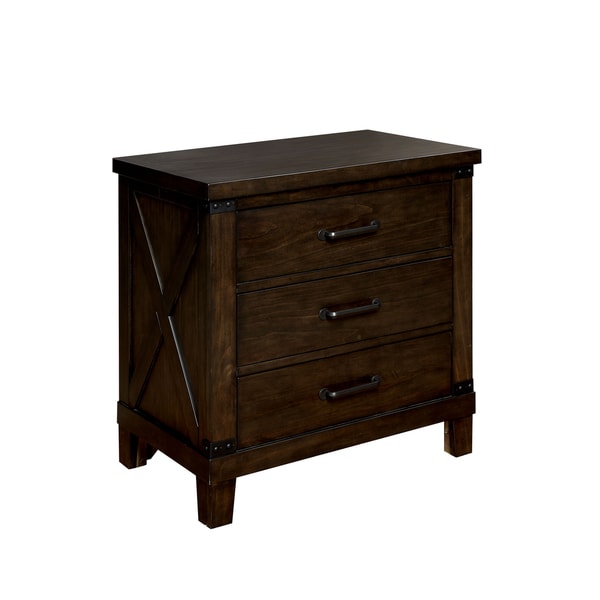 The Gray Barn Epona Rustic 2-piece Dark Walnut Bed/Nightstand Set - - 21906905