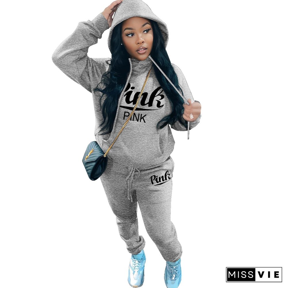 Thick Fleece Hoodies Sweatshirt and Pants Suits