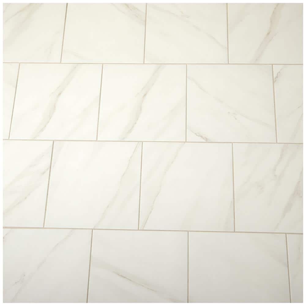 Daltile Selwyn Bianco Calacatta 12 in. x 12 in. Glazed Porcelain Floor and Wall Tile (14.55 sq. ft.  Case) SL601212HD1P6