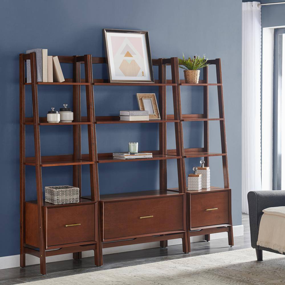 CROSLEY FURNITURE Landon Mahogany Etagere Set (3-Piece) KF13040MA