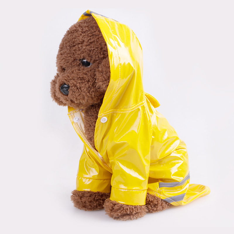 Waterproof Dog Raincoat Small Large Reflective Rain Jacket Hooded Rainwear S-XL