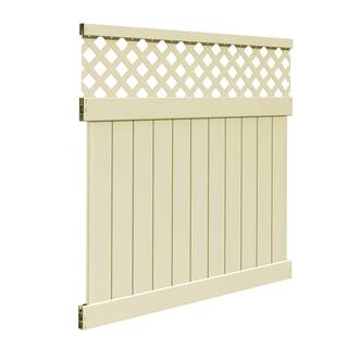 Barrette Outdoor Living Valley 6 ft. H x 6 ft. W Sand Vinyl Fence Panel Kit 73014381