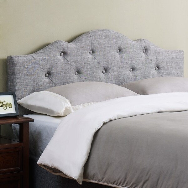 Charlie Upholstered Tufted Round Headboard - - 35372119