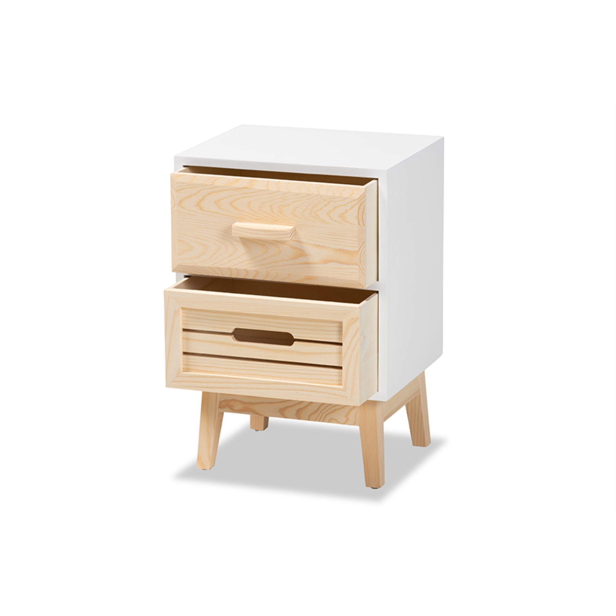 Baxton Studio Kalida 2-Drawer Nightstand