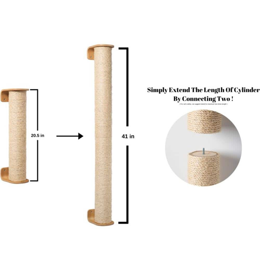 AndMakers MYZOO Cylinder Beige Extend Cat Scratcher and Scratching Post Furniture Cover MZ-Cylinder-RPL