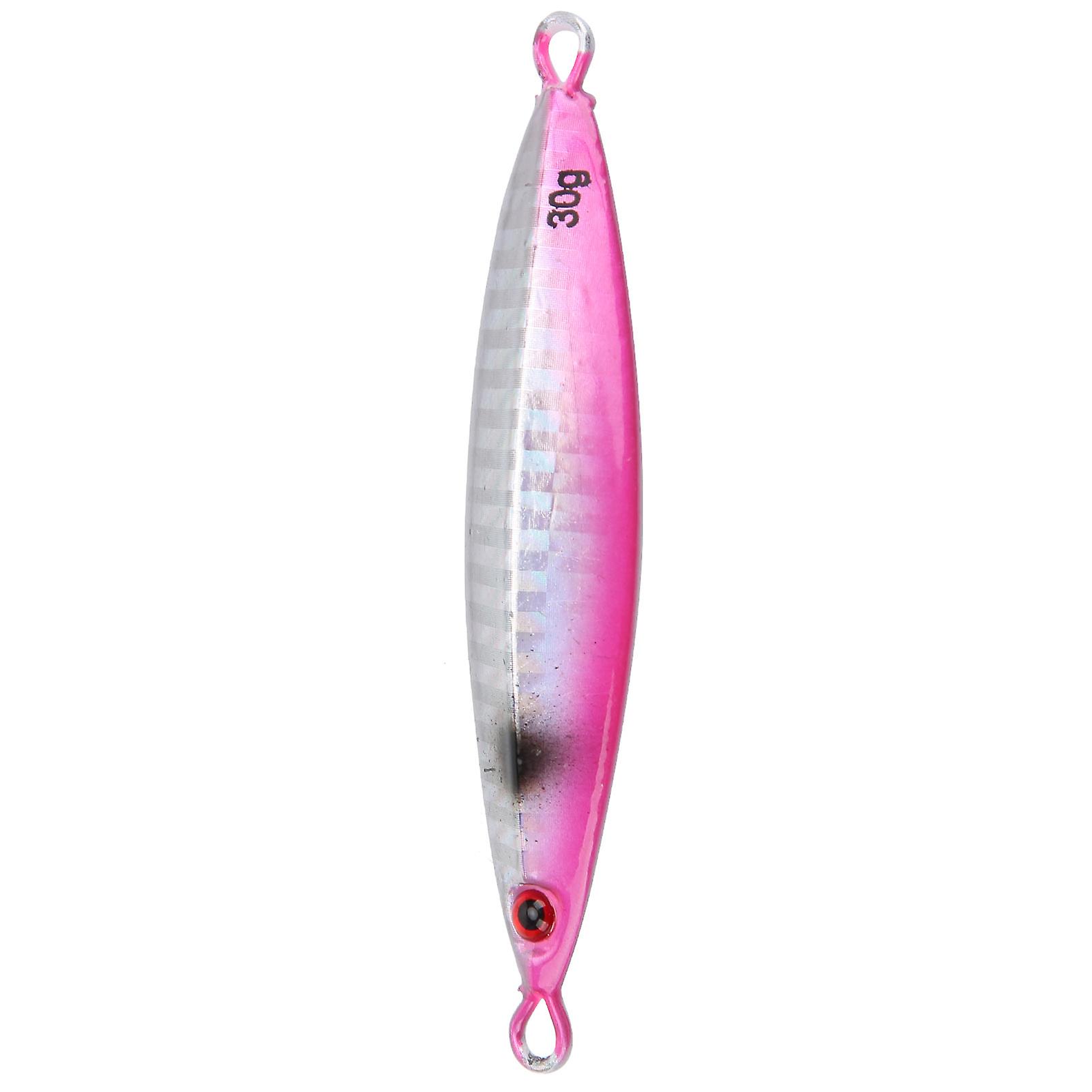 Fishing Artificial Baits Fish Shaped Metal Lifelike Lures Fishing Accessory Pink30g/1.1oz