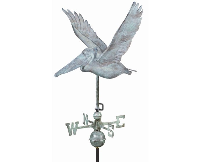 Good Directions Blue Verde Pelican Weathervane 9509V1