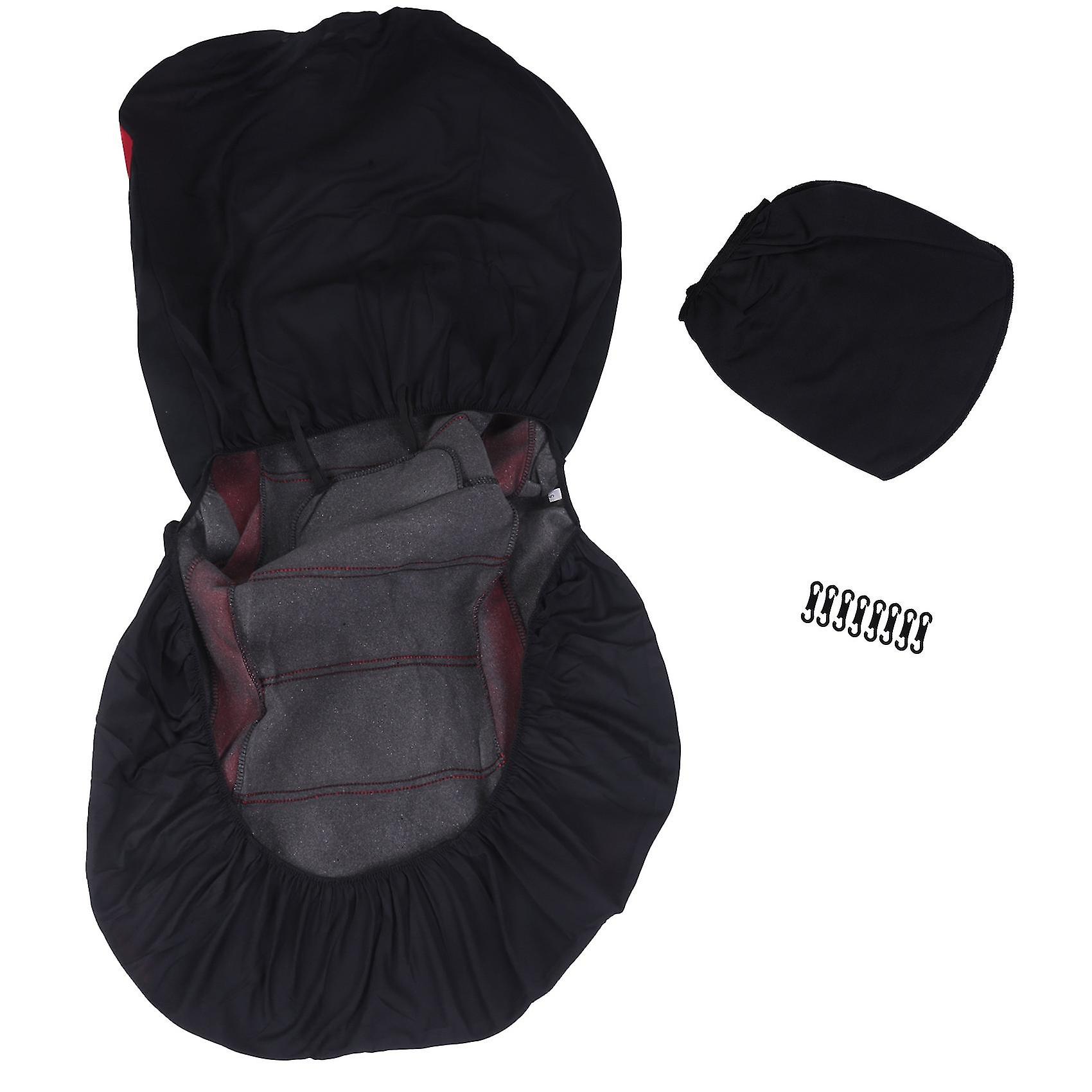 Front Car Covers Front Airbag Ready Sport Bucket Cover， 2-piece Set Automobiles Covers (black + Red