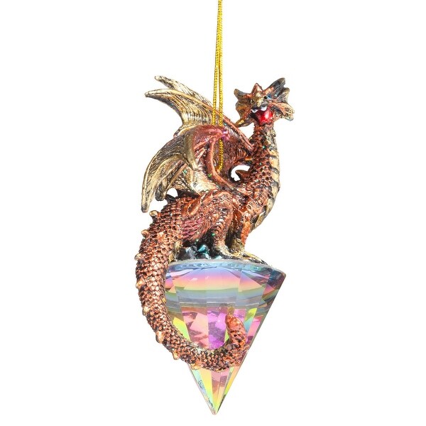 Design Toscano Diamond Dragon 2019 Gothic Holiday Ornament: Set of Three