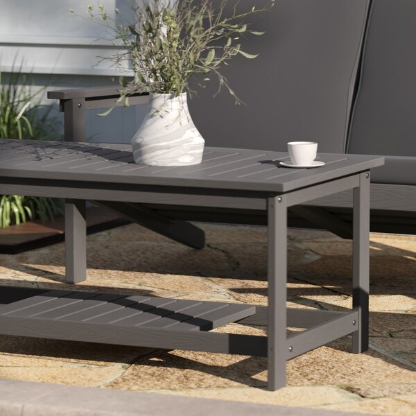 Indoor/Outdoor Poly Resin 2Tier Adirondack Coffee Table