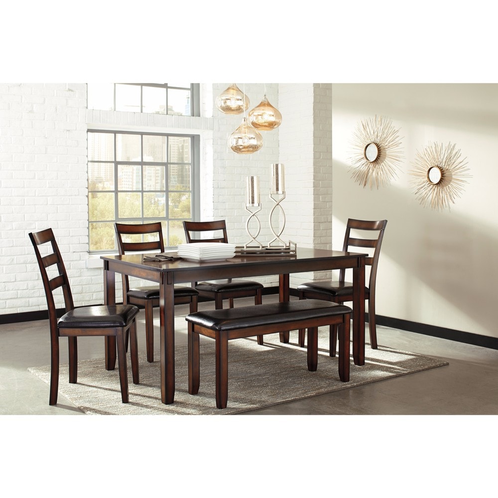 Coviar Brown 6 Piece Dining Room Table Set