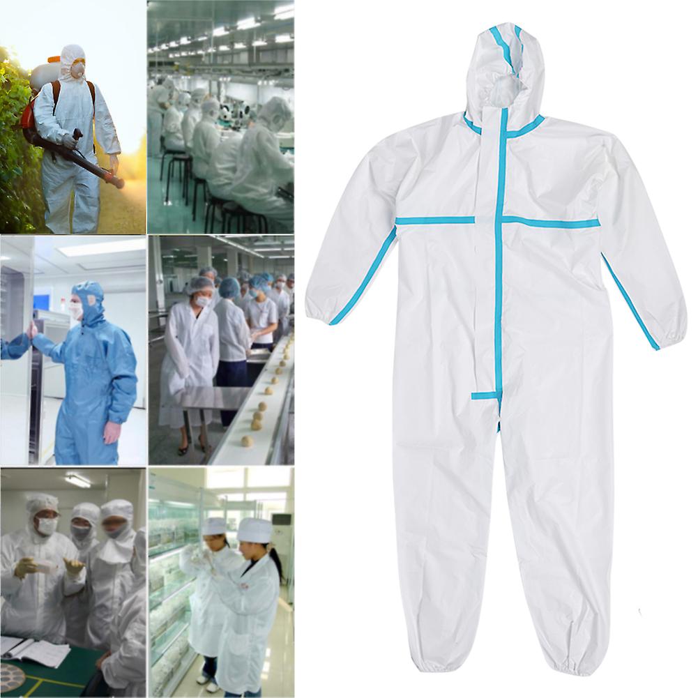 Protection Suit Outdoor Hooded Coverall Disposable Safety Clothing For Lab Workshopxl