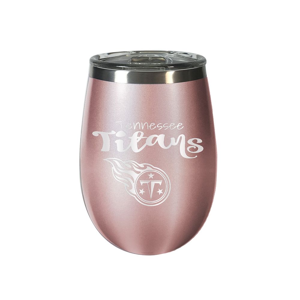 Tennessee Titans 12 oz Rose Gold Finish Vacuum Insulated NFL Wine Tumbler