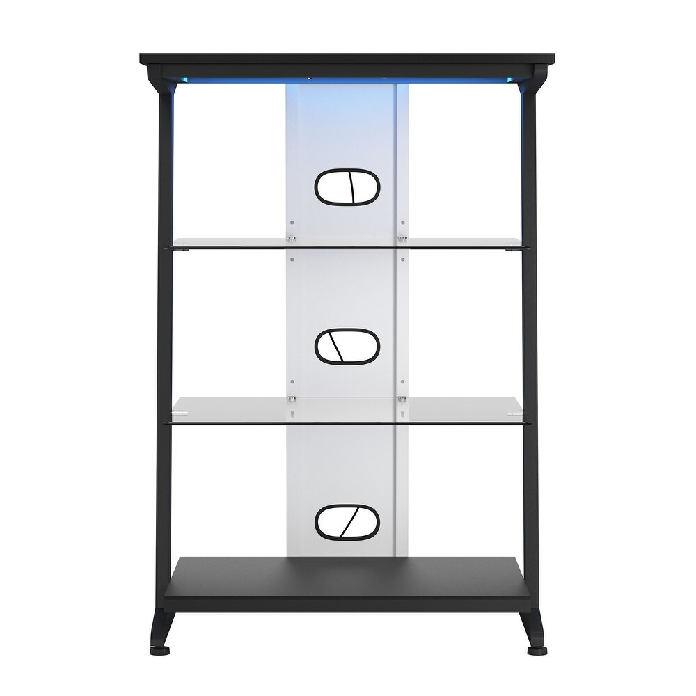 Dardashti 4 Tiered Tempered Glass Adjustable Gaming Shelf