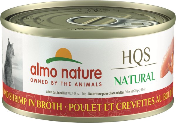 Almo Nature HQS Natural Chicken and Shrimp in Broth Grain-Free Canned Cat Food