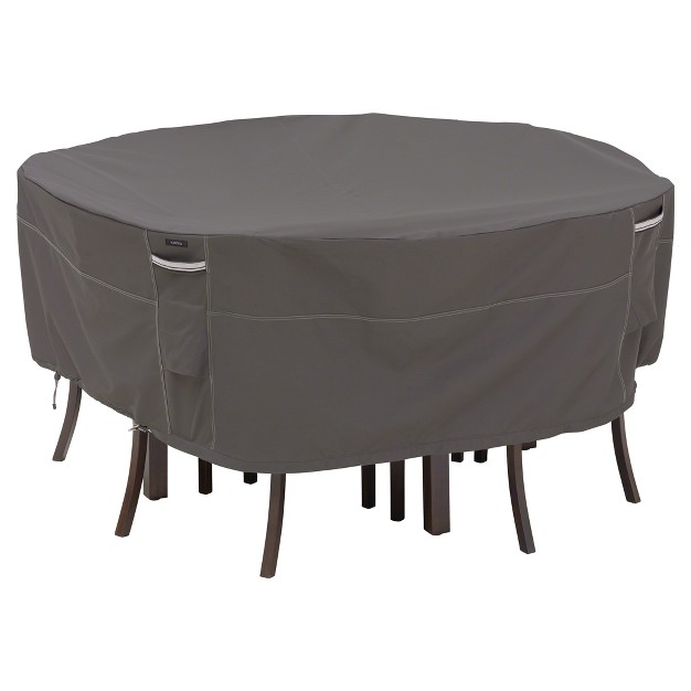 Ravenna Round Patio Table And Chair Dark Taupe Cover Classic Accessories