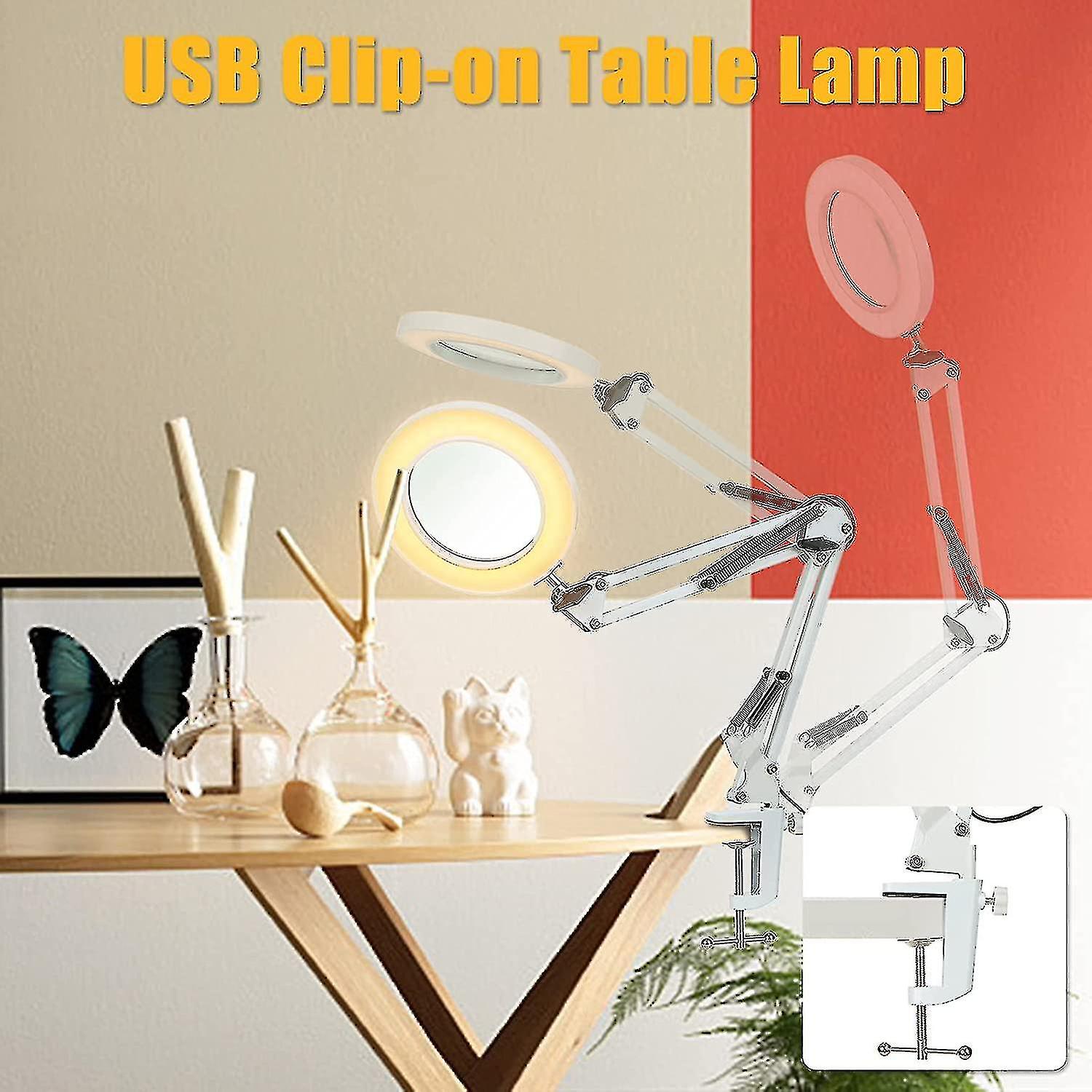 10x Magnifying Lamp Magnifying Lamp Reading Magnifier Magnifier Desk Lamp With 3 Color Modes