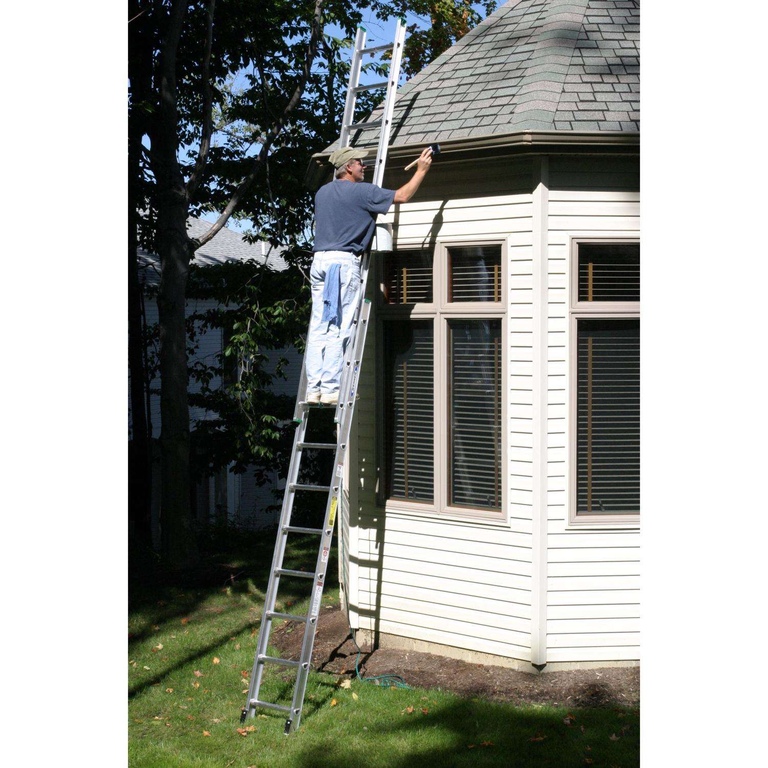 Werner 28-foot Aluminum Extension Ladder Type II 225 lb. capacity