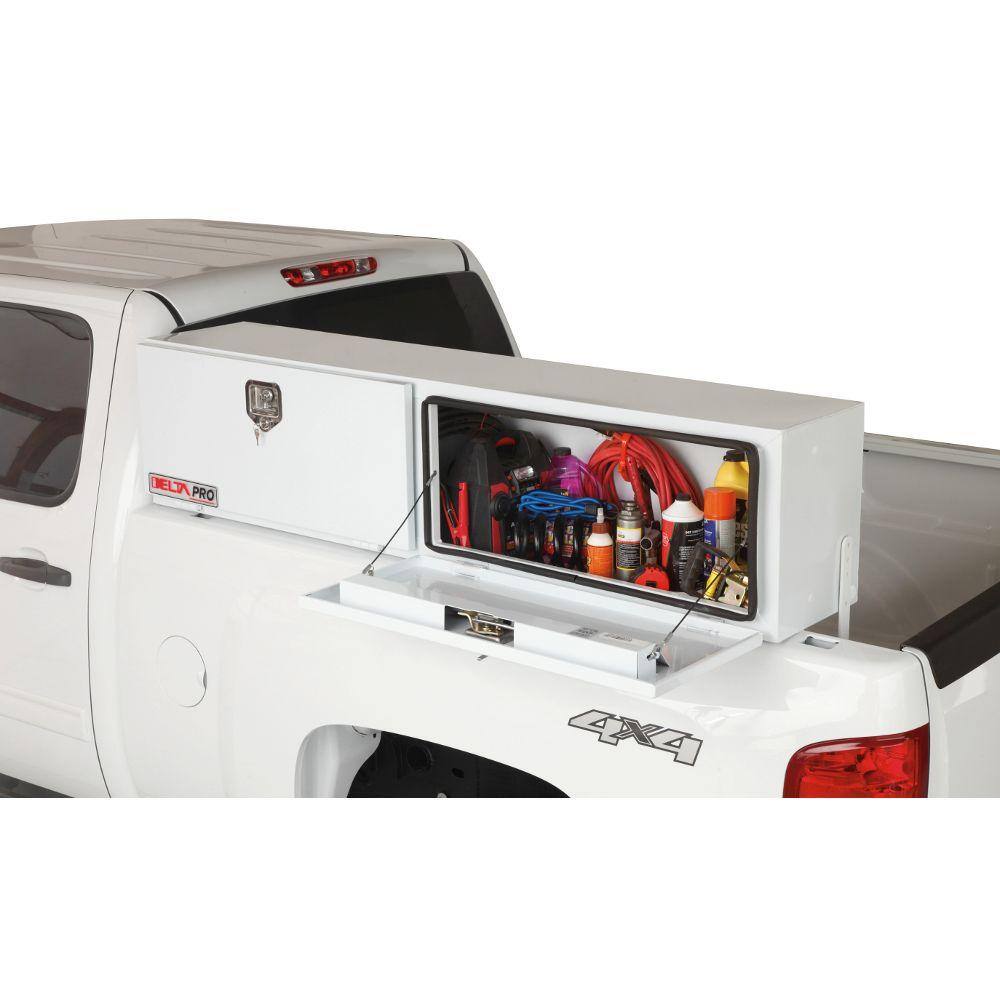 Delta 96 White Steel Full Size Top Mount Truck Tool Box 579000