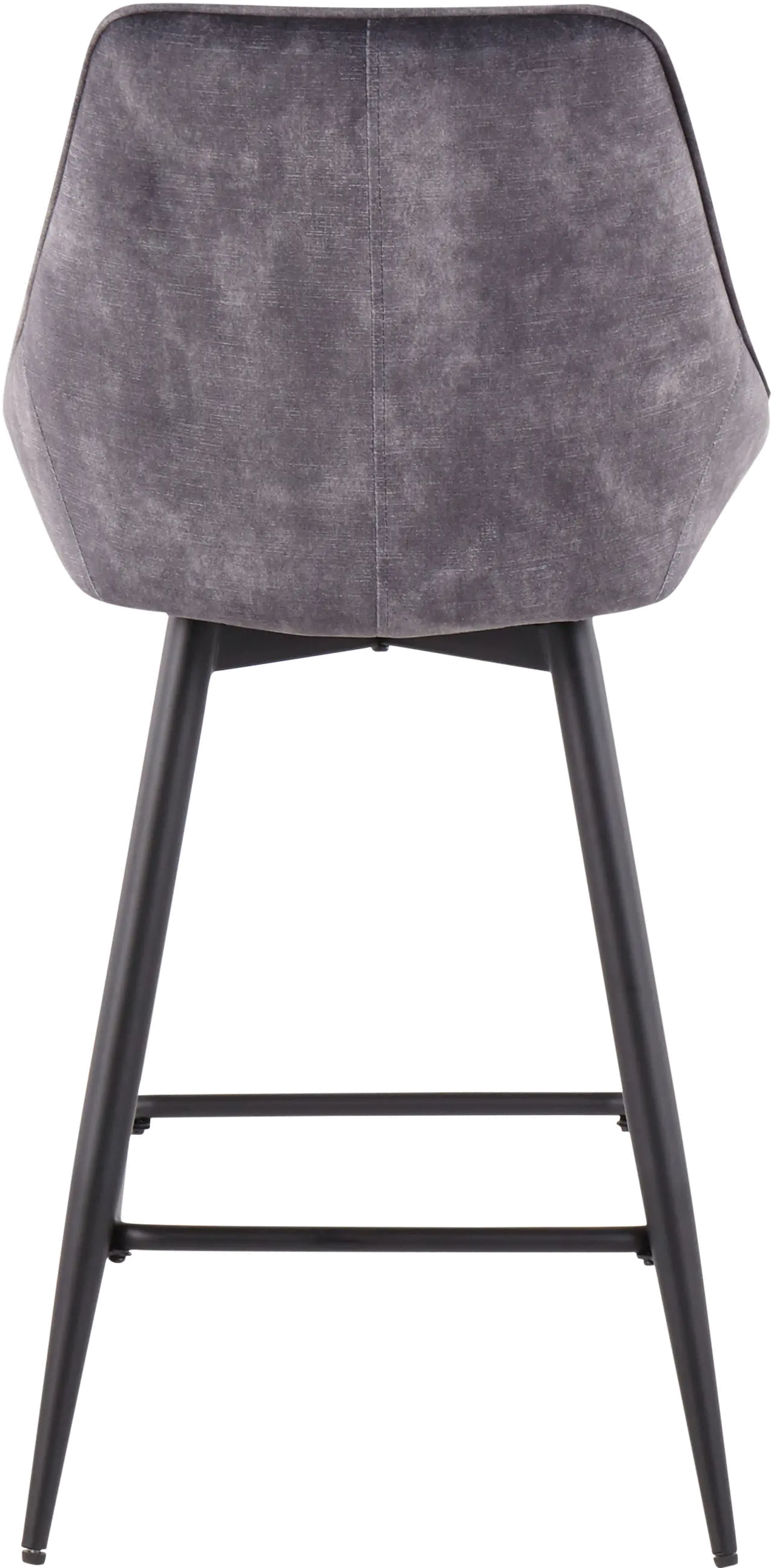 Diana Gray Velvet Swiveling Counter Stools， Set of 2