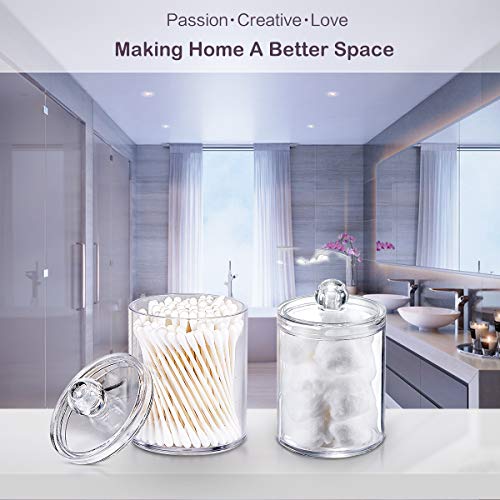 SheeChung 2 Piece Acrylic， Plastic Bathroom Apothecary Jar