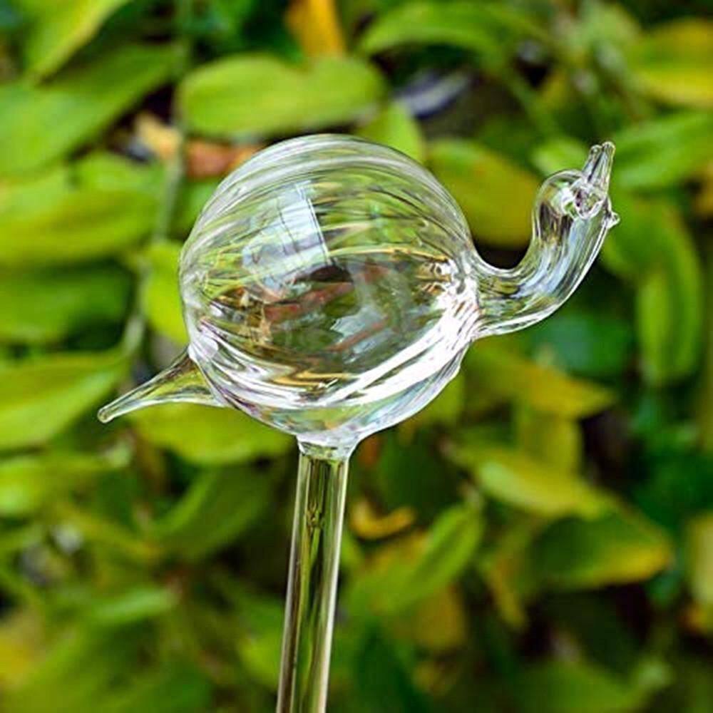 Plant Watering Ball Hand Blown Clear Glass Watering Ball for Indoor and Outdoor Plants 2 Snails B07MW84KJH