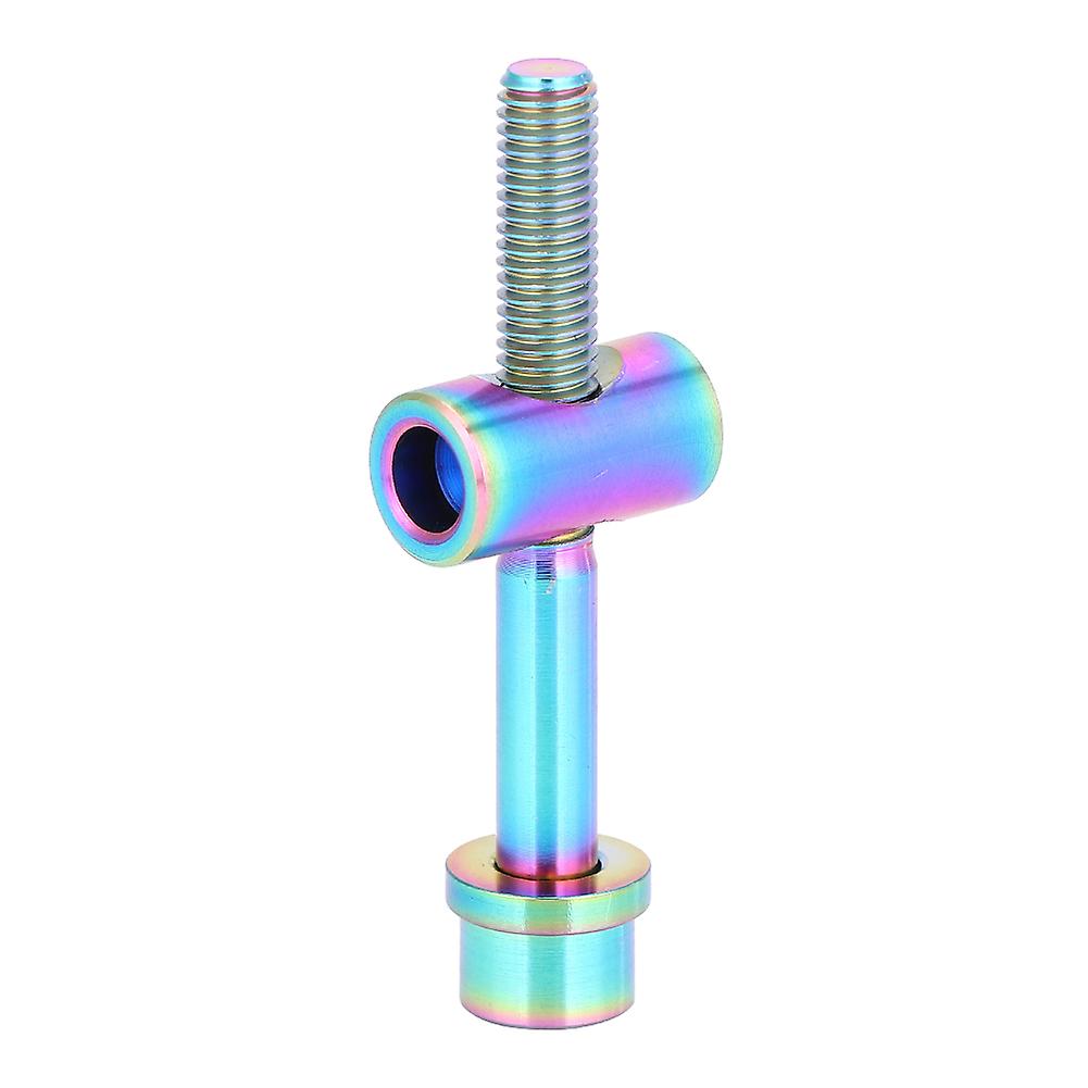 M5x30/35/40mm Titanium Alloy Bicycle Seatpost Bolt Round Head Screw (rainbow M5x40)