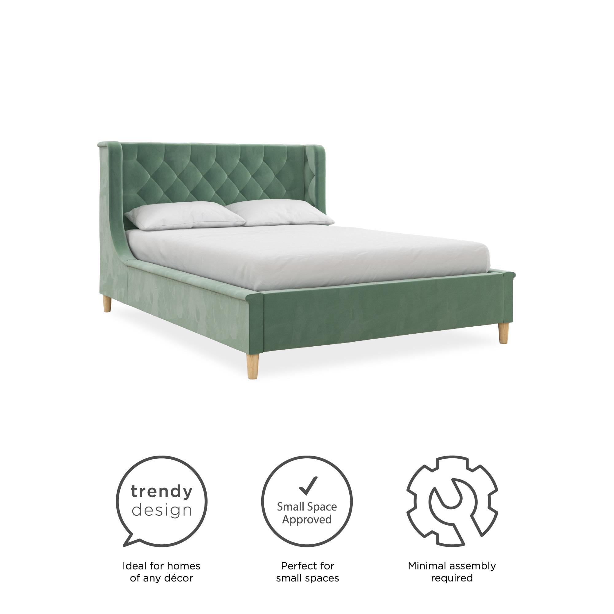 Little Seeds Monarch Hill Ambrosia Kids' Full Upholstered Bed, Teal Velvet