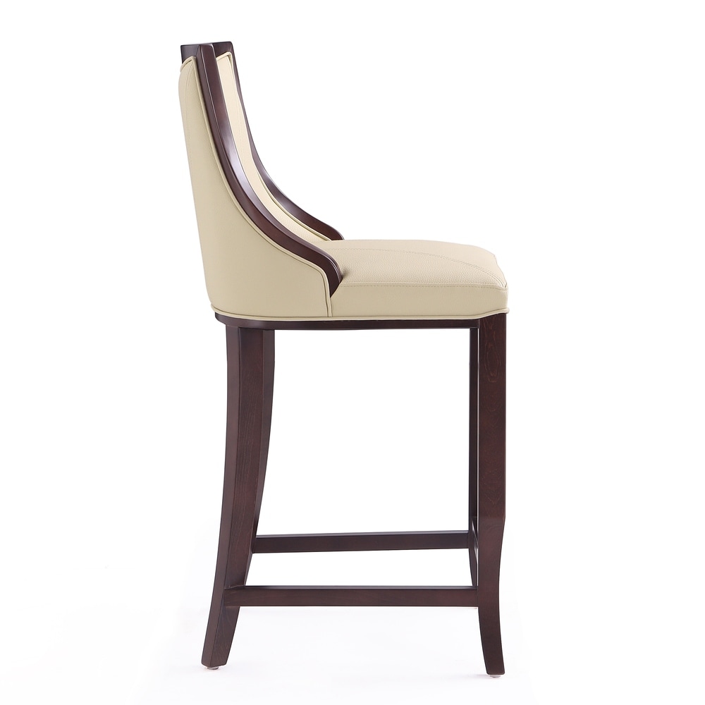 Emperor Upholstered Wood Bar Stool