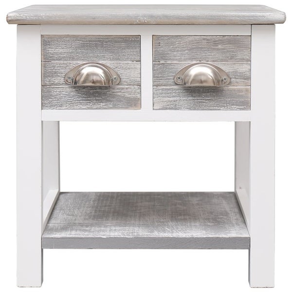 vidaXL Side Table Gray 15.7