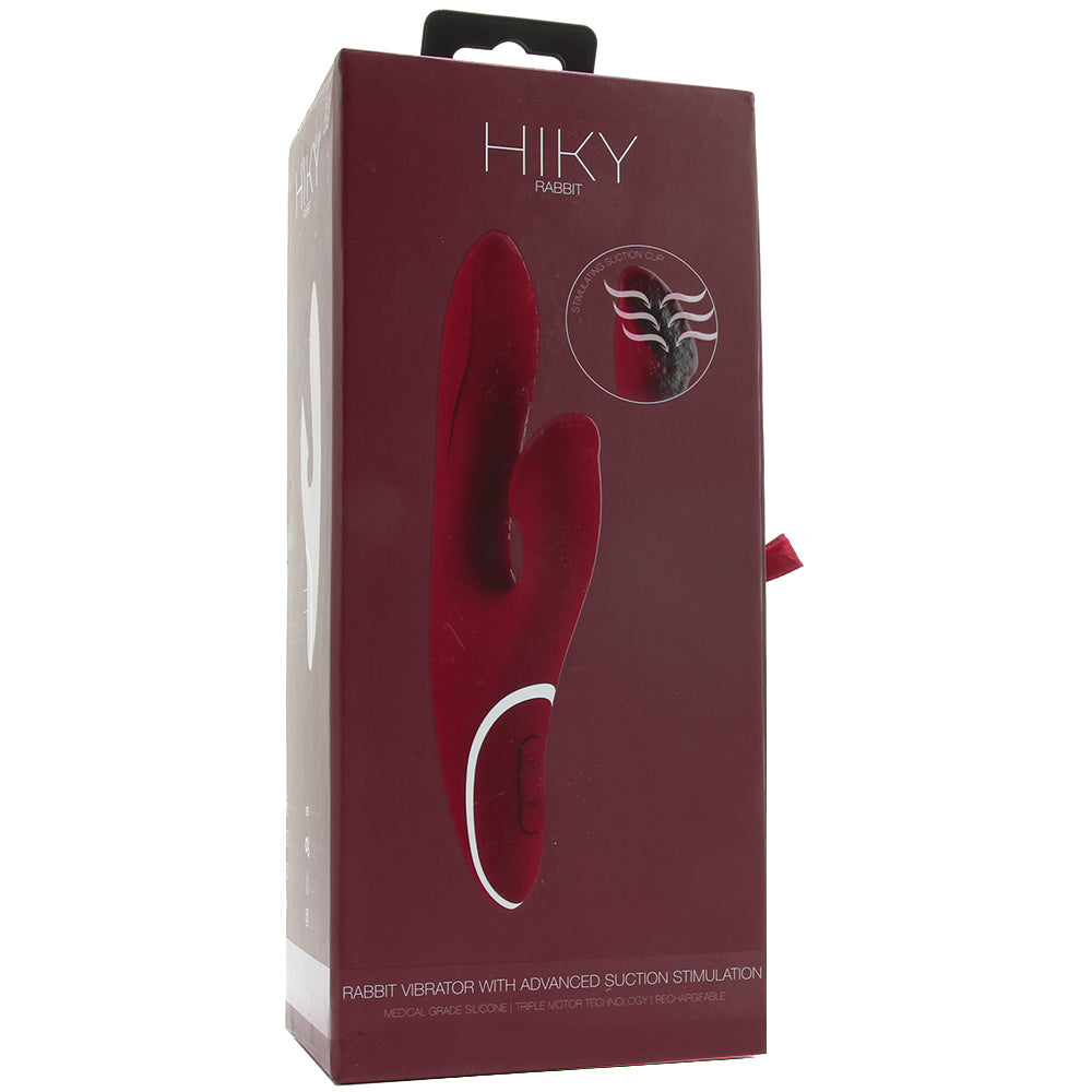 Hiky Clitoral Vaccuum Rabbit Vibe in Burgundy