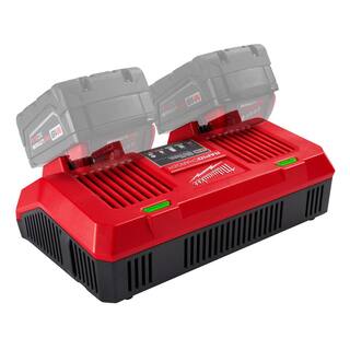 MW M18 18-Volt Lithium-Ion Dual Bay Rapid Battery Charger with (1) 2.0 Ah Compact Battery 48-59-1802-48-11-1820