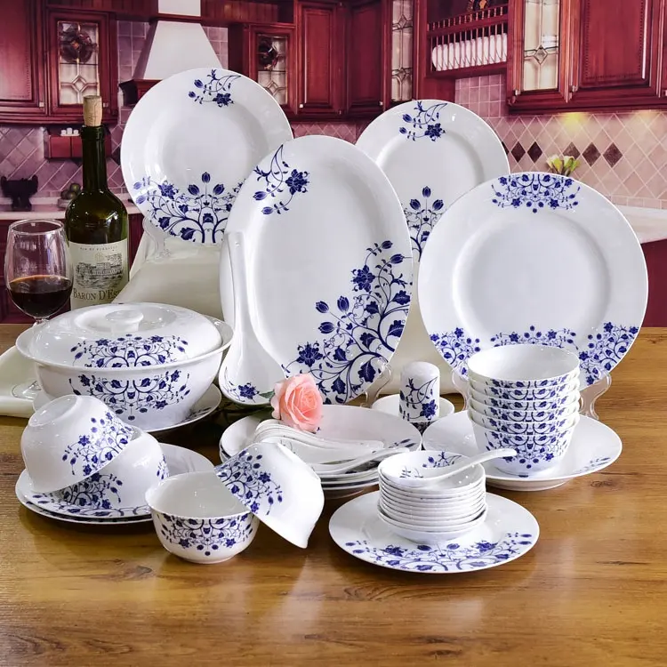 58pcs deluxe ceramic tableware set