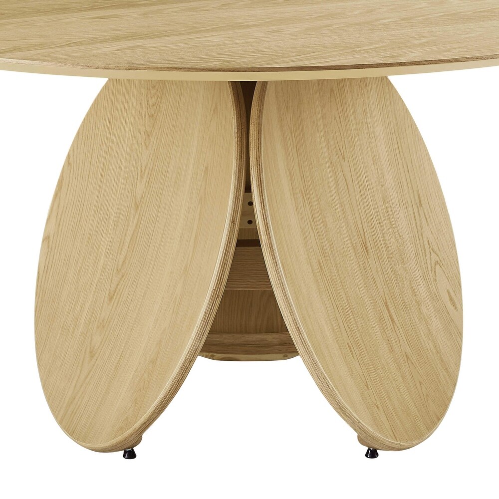 Emil Oak Round Dining Table   N/A