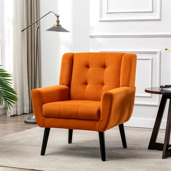 Modern Soft Linen Material Ergonomics Accent Chair