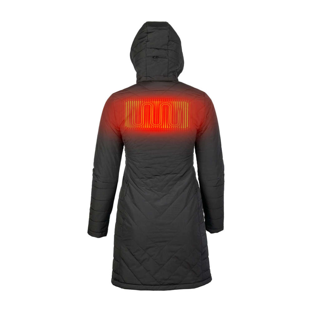 Mobile Warming 7.4V Meridian Heated Jacket Womens Black Small ;