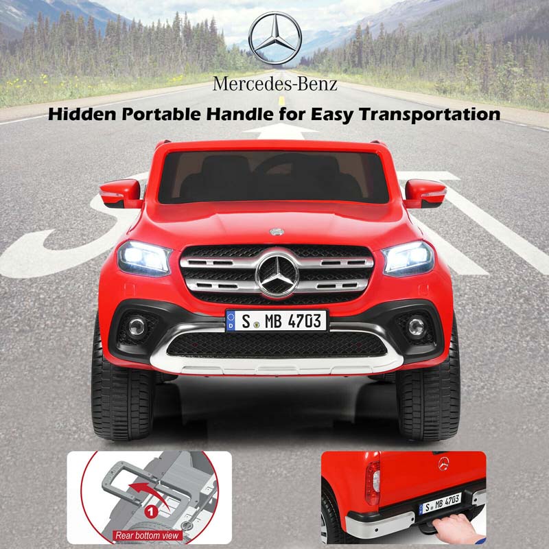 Licensed Mercedes Benz X Class Kids Ride-on Car 12V Battery Powered Vehicle Riding Toy Car with Trunk