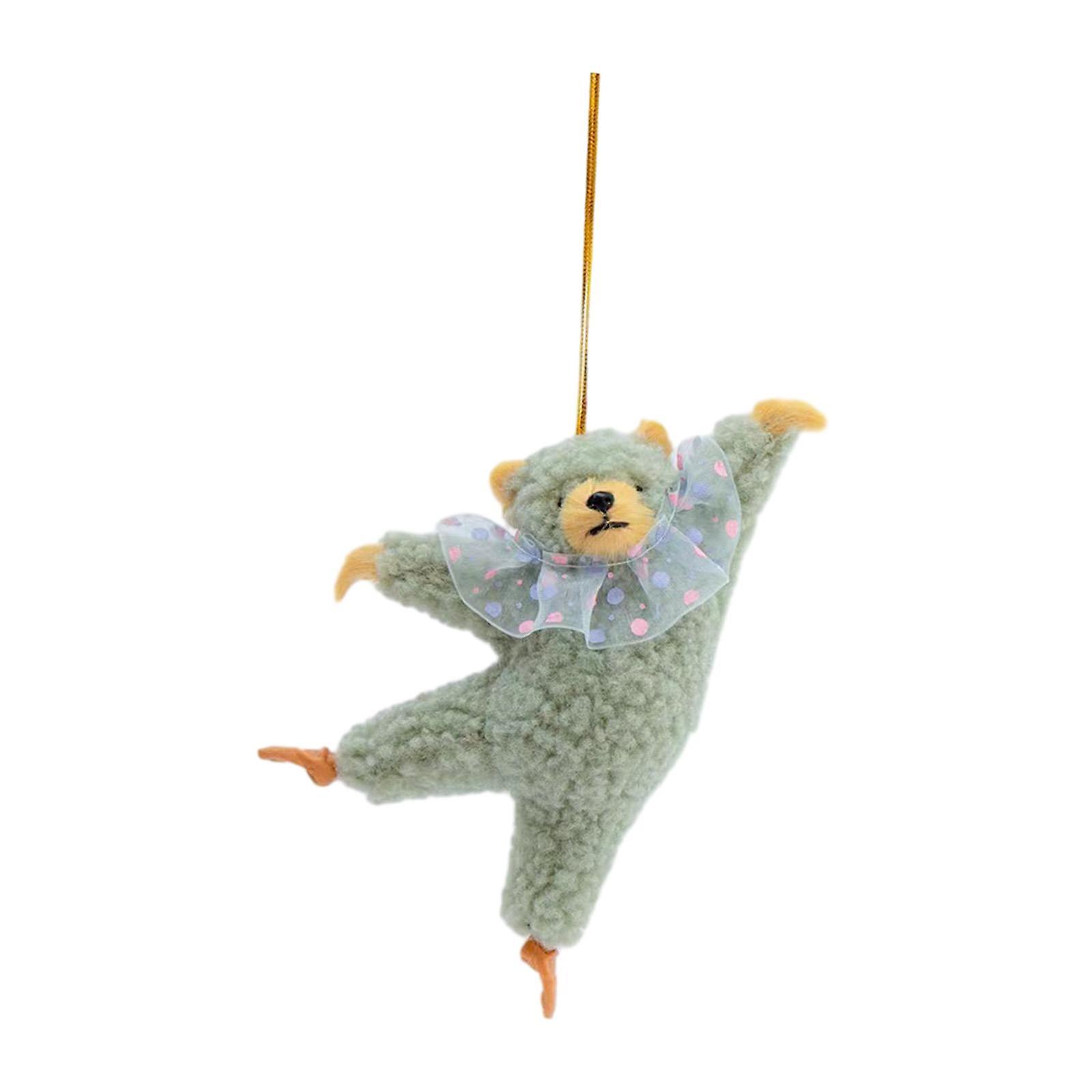 Lovely Dancing Bear Plush Bear Doll For Home Housewarming New Years Light Blue