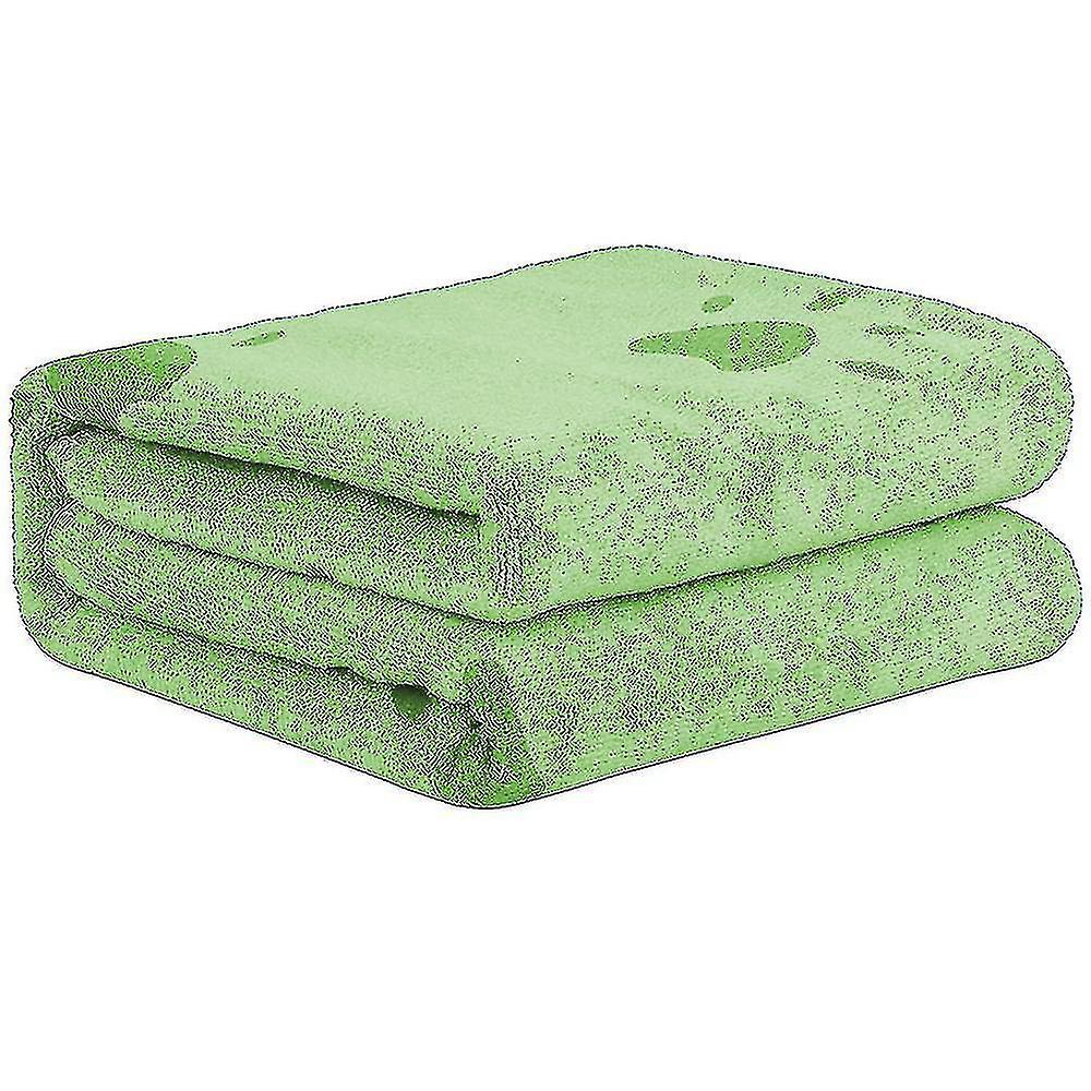 Absorbent Pet Bath Towel Microfiber Dog Drying Towel，140*70cm，green